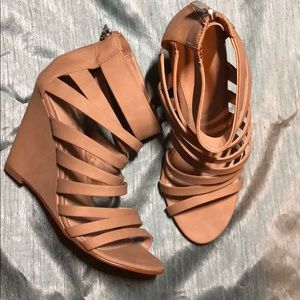 Strappy wedge sandals